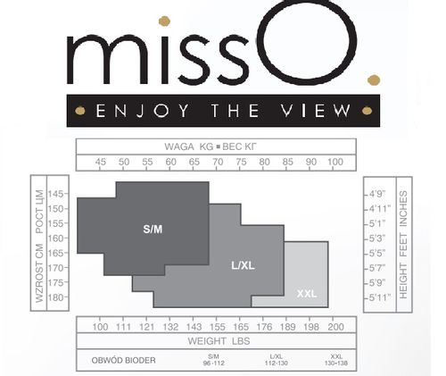 Rajstopy missO z wycięciem i koronką białe L/XL na Arena.pl