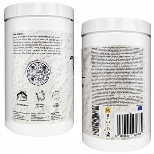 Pasta strukturalna gruboziarnista biała do struktur i efektów 3D 2kg na Arena.pl