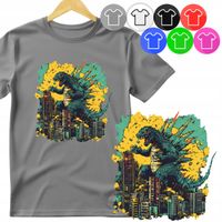 KOSZULKA DZIECIĘCA T-SHIRT - GODZILLA MECHAZILLA ELON - M 134-140