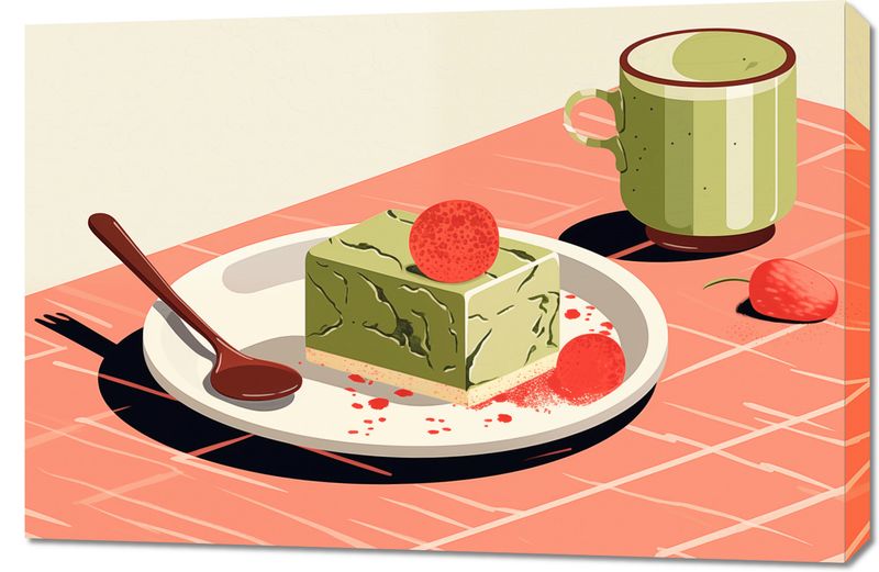 Obraz 90x60cm Deser Matcha zdjęcie 1