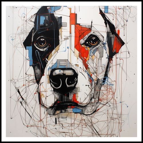 Plakat 90x90cm Przyrysowany Psiak na Arena.pl