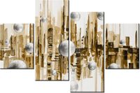 140CM 70 OBRAZ MIASTO ZE SNU SEPII ŚCIENNY