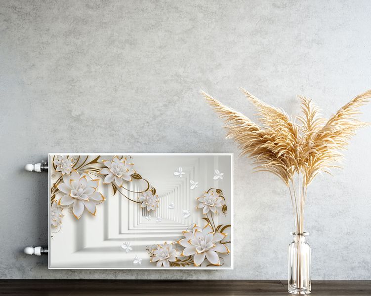 MATA Magnetyczna Na Kaloryfer Tunel 3D Kwiaty Motyle 90cm x 60cm zdjęcie 5