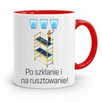 Kubek Czerwony Budowlańca Majstra Fachowca Prezent Z Nadrukiem Ze Zdjęciem