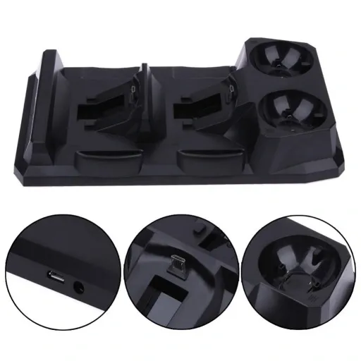 DUŻA Ładowarka STACJA DOKUJĄCA do PS4 DualShock MOVE Kontroler Pad 4w1 zdjęcie 2