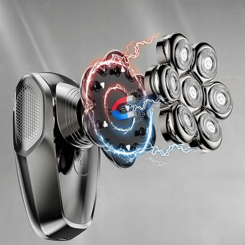 GOLARKA MĘSKA 7 Głowic TRYMER 7D DO GŁOWY BRODY NOSA Tytanowe Ostrza na Arena.pl