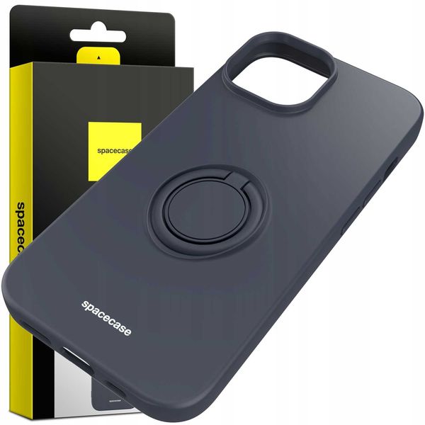 Spacecase Silicone Ring Iphone 15 Black zdjęcie 8