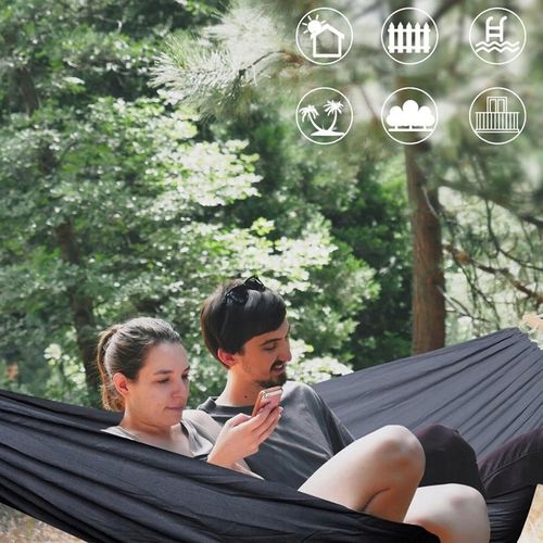 DUŻY HAMAK DWUOSOBOWY XXXL OGRODOWY MOCNY PŁÓCIENNY HAMAK 150X200CM na Arena.pl