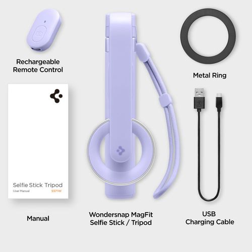 spigen s571w magsafe bluetooth selfie stick tripod lavender na Arena.pl