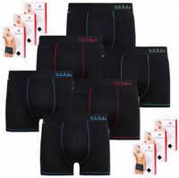 Bokserki Męskie Bawełna Gładkie KLASYCZNE DOPASOWANE MORAJ ZESTAW 6-PAK XL