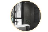 Lustro ścienne łazienkowe okrągłe z RAMKĄ 100 cm z LED podświetlane