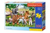 Puzzle 100 elementow Zwierzeta na farmie