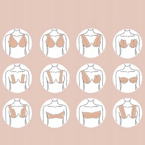 TAŚMA UNOSZĄCA BIUST MODELUJĄCA DEKOLT ZESTAW NAKLEJKI WIELOKROTNEGO UŻYTKU na Arena.pl