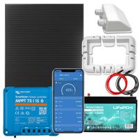 ZESTAW FOTOWOLTAICZNY 180W Z AKUMULATOREM I UCHWYTAMI MONTAŻOWYMI