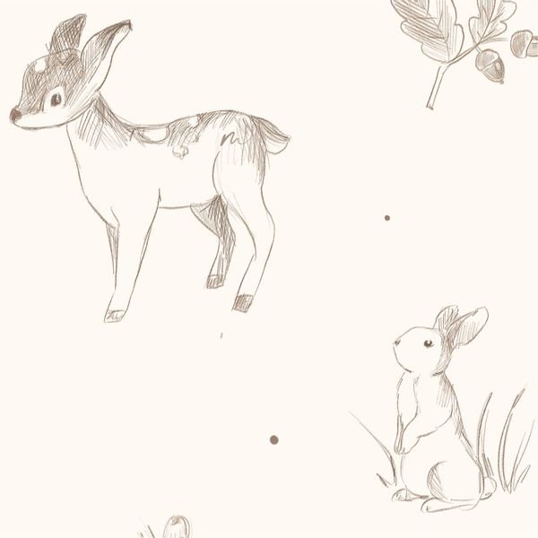 Tapeta Szkic Zwierzęta W115 270 cm płótno zdjęcie 1