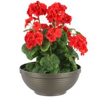 Doniczka okrągła misa 5,5 L grafitowy Ø 34 cm kompozycje nagrobna