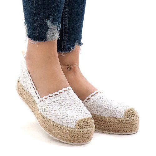 Białe trampki espadryle na platformie r.37 na Arena.pl