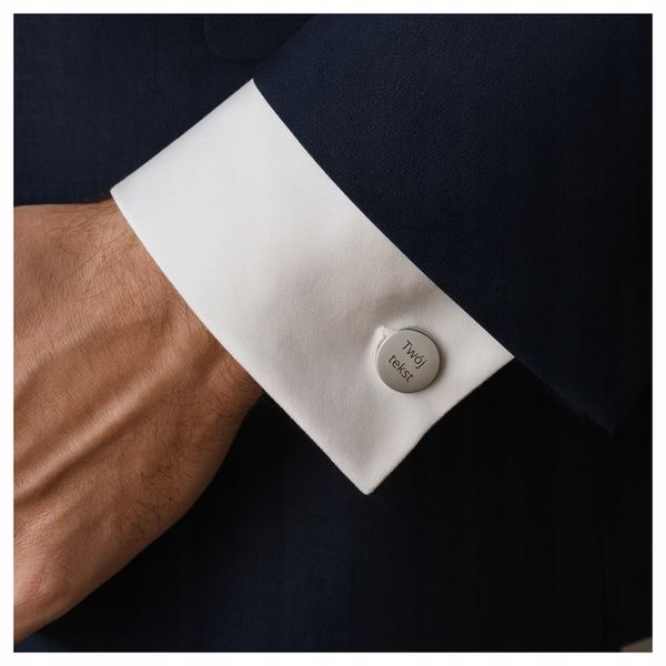 Spinki do mankietów TWÓJ TEKST TWOJA GRAFIKA ślub zdjęcie 7