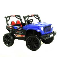 Emaga Auto na akumulator dla dzieci 4x4 skóra EVA pilot CAR-JS-2-NIEBIESKI