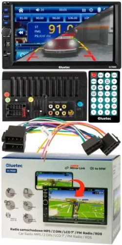 Radio samochodowe Bluetooth 2DIN + kamera cofania na Arena.pl
