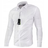 KOSZULA MĘSKA BIAŁA KLASYCZNA Slim Fit TALIOWANA GŁADKA ROZMIAR L