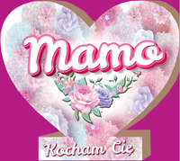 serce stojące 12x11cm mamo kocham cię  mdf02