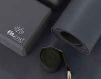 PIĘKNY KSIĘŻYCOWY ZESTAW PREMIUM MATA DO JOGI KAUCZUK + KOSTKI + PASEK