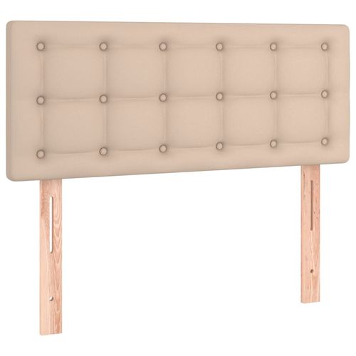 Łóżko kontynentalne z materacem, cappuccino, ekoskóra 80x200 cm na Arena.pl