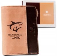 Portfel skóra 100% dla faceta PREZENT jakość +imię