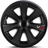 Kołpaki uniwersalne VR CARBON CZARNE 16 cali