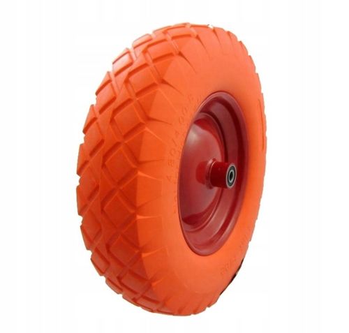 KOŁO DO TACZKI PEŁNE 4.00-8 WÓZKA BEZDĘTKOWE OŚKA POMARAŃCZOWE na Arena.pl