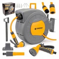 AUTOMATYCZNY BĘBEN ZWIJACZ NA WĄŻ OGRODOWY NAŚCIENNY ZWIJAK 1/2 20m