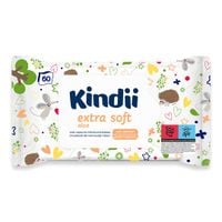 Chusteczki nawilżane dla dzieci niemowląt Kindii aloe extra soft 12 sztuk