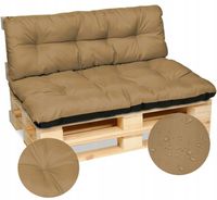 Poduszki na meble z palet ławkę 120x80+120x38 beż