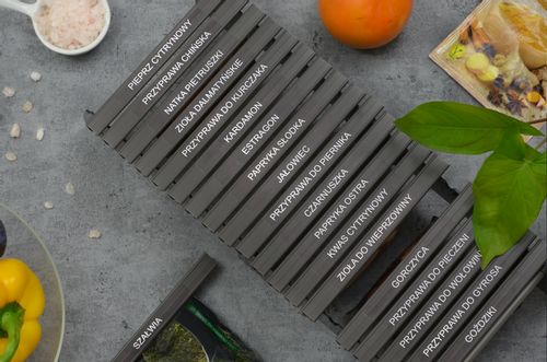 Przyprawnik oraganizer do przypraw COMBO NISKI czarny + gratis na Arena.pl