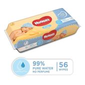 Mokre chusteczki nawilżane dla dzieci huggies pure delikatne na wodzie bez perfum 56szt