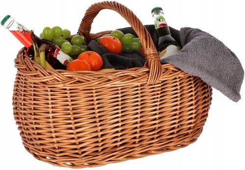 KOSZ KOSZYK WIKLINOWY NA GRZYBY 45CM DO LASU Z UCHWYTEM GRZYBOBRANIE na Arena.pl