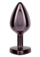 diamond heart plug large black