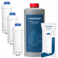 3x filtr do wody do ekspres do kawy Delonghi + odkamieniacz do ekspresu 1l