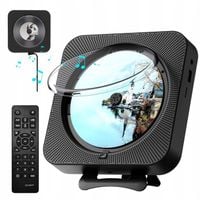 ODTWARZACZ CD BLUETOOTH 5.1 Z 6 TRYBAMI PODŚWIETLENIA I RADIEM FM - CZARNY