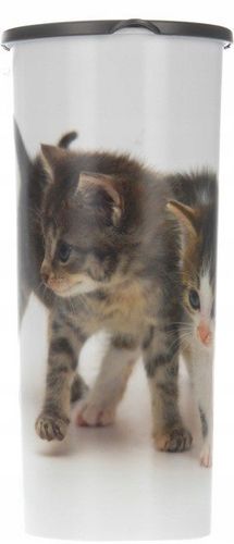 Pojemnik na suchą karmę dla Kota Psa Królika 4L DUŻY Puszka Plastik 25cm na Arena.pl