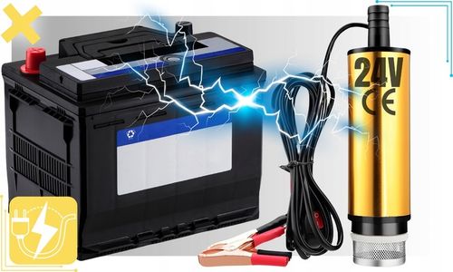 DUŻA POMPKA POMPA DO SPUSZCZANIA PALIWA ROPY OLEJU WODY ELEKTRYCZNA 24V na Arena.pl