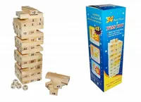 JENGA DREWNIANE KLOCKI CHWIEJĄCA SIĘ WIEŻA GRA UKŁADANKA DREWNIANA