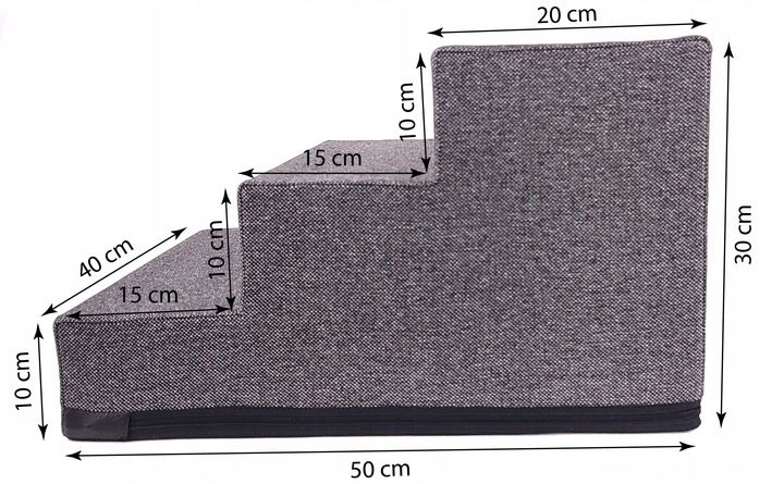 SCHODY DLA PSA 30cm 3 STOPNIE POSZERZONE 40CM zdjęcie 2
