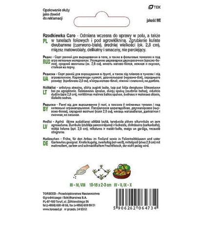 Nasiona Rzodkiewka Caro 10g na Arena.pl
