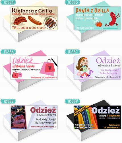 Wizytówki firmowe Foliowane 1000szt wiele różnych wzorów NAPRAWA OBUWIA na Arena.pl