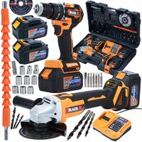 ZESTAW NARZĘDZI AKU 2X 4AH 21V 2w1 SZLIFIERKA WIERTARKO-WKRĘTARKA UDAR BL.