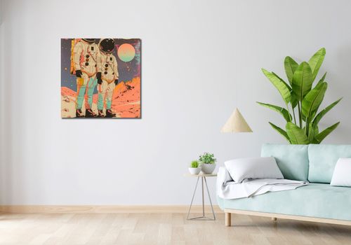 Obraz 70x70cm Astrounauci Kosmonauci na Arena.pl