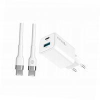 Szybka ładowarka GaN 45W 2 wejścia USB i USB-C z kablem do Xiaomi Redmi 9
