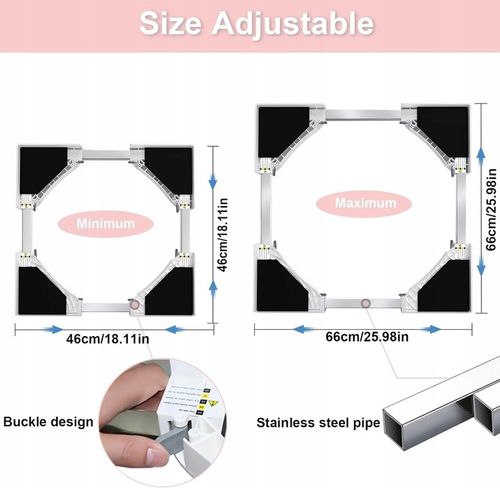 Łącznik Pralki z Suszarką Uniwersalny NIUXX Regulowany rozmiar 46-66 cm Pas na Arena.pl